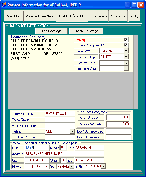 hcfa 1500 claim form. focus on is quot;Claim Form.